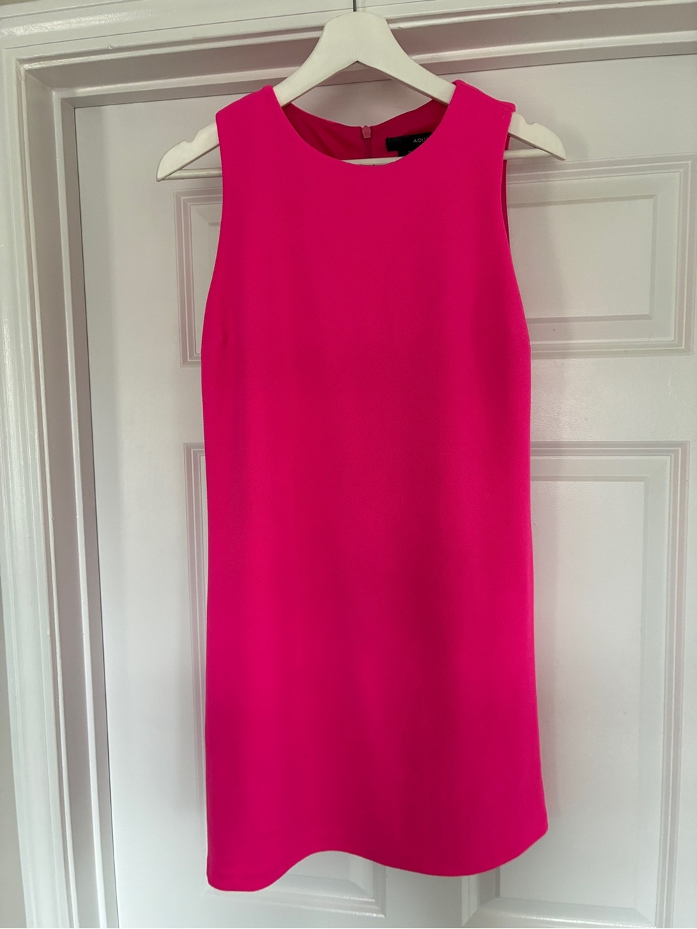 Aqua Bright Pink Sleeveless Mini Shift Dress